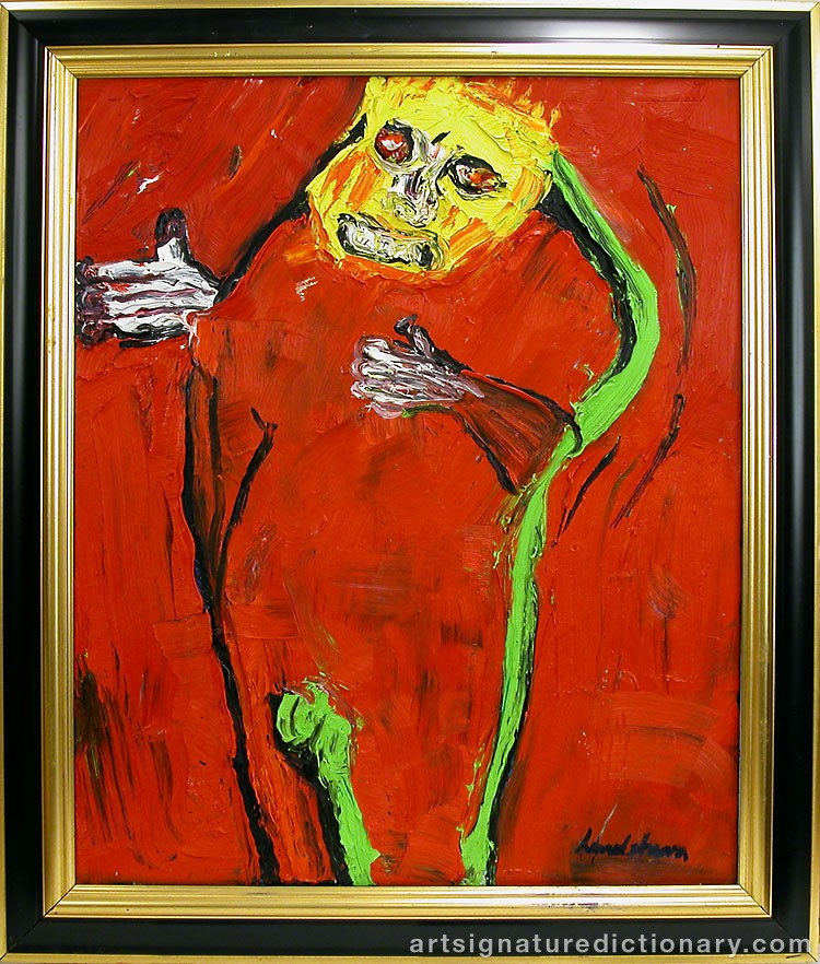 Close-up details showing Bengt LINDSTRÖM signature forgery characteristics