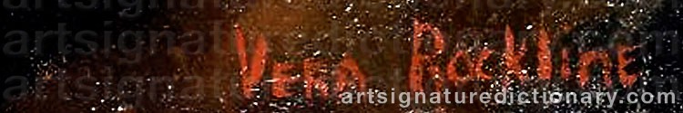 Authentic signature by Vera ROCKLINE on Painting/Watercolour artwork