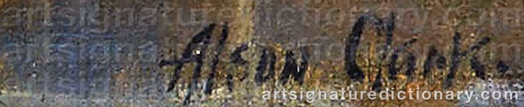 Authentic signature by Alson Skinner CLARK on Painting/Watercolour artwork