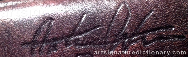 Authentic signature by André ANDERSSON on Other artwork