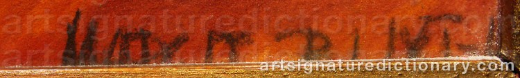 Authentic signature by Margit BLIXT-BJÄRUP on  artwork