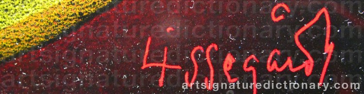 Authentic signature by Bengt LISSEGÅRDH on artwork
