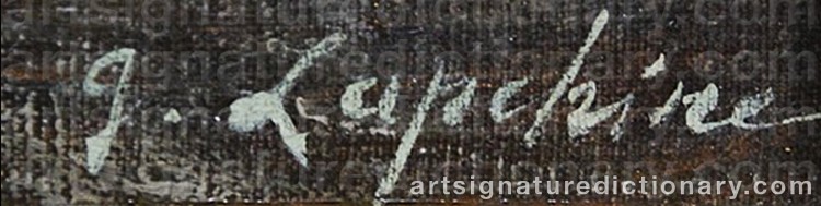 Authentic signature by Georgi Alexandrovich LAPCHINE on Painting/Watercolour artwork