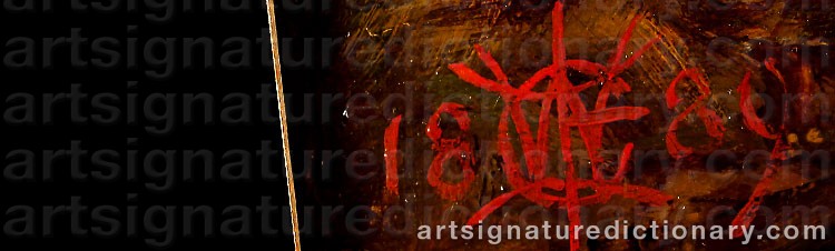 Authentic signature by William Edward COOKE on  artwork