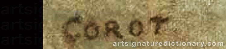 Signature by Jean Baptiste Camille COROT