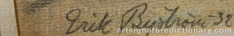 Signature by Erik BYSTRÖM