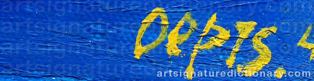 Authentic signature by Willem OEPTS on  artwork