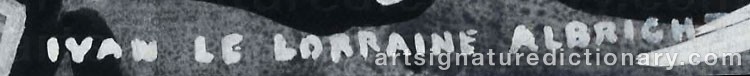 Authentic signature by Ivan Le Lorraine ALBRIGHT on  artwork