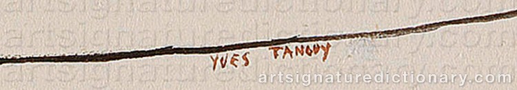Signature by Yves TANGUY