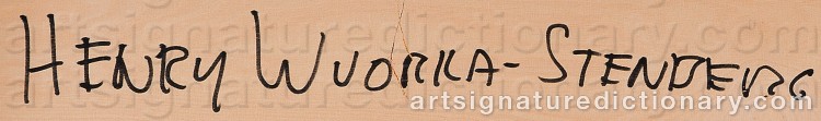 Authentic signature by Henry WUORILA-STENBERG on Painting/Watercolour artwork