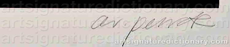 Signature by Alberech Ralf Winckler ‘A. R.’ PENCK