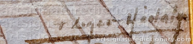 Authentic signature by F. Liger HIDALGO on  artwork