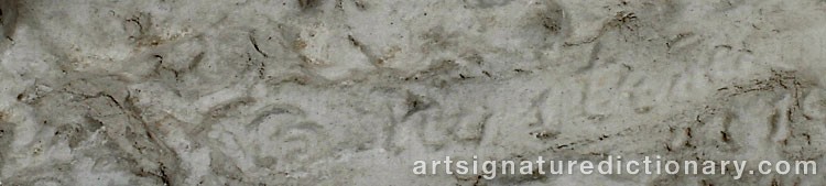 Authentic signature by Bertil Ferdinand NYSTRÖM on  artwork