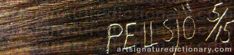 Authentic signature by Owe PELLSJÖ on  artwork
