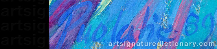 Authentic signature by Leena PUOLATIE on  artwork