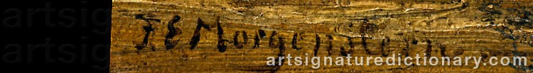 Authentic signature by Friedrich Ernst MORGENSTERN on  artwork