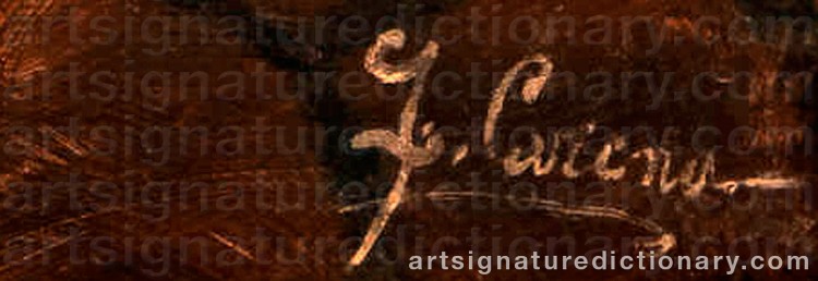 Authentic signature by Filippo CARCANO on  artwork