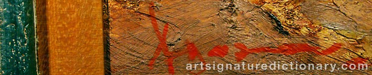 Authentic signature by Gerard Pieter ADOLFS on Painting/Watercolour artwork