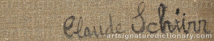 Authentic signature by Claude SCHÜRR on  artwork