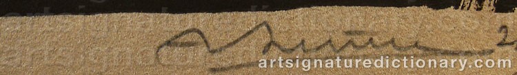 Authentic signature by A. LAVIELLE on artwork
