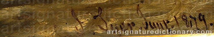 Authentic signature by John C. The Younger SYER on Painting/Watercolour artwork