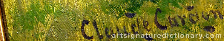 Authentic signature by Claude CARDON on artwork