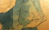 Close-up details showing Jules CHERET signature forgery characteristics