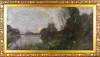 Close-up details showing Jean Baptiste Camille COROT signature forgery characteristics