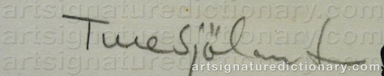 Signature by Ture SJÖLANDER