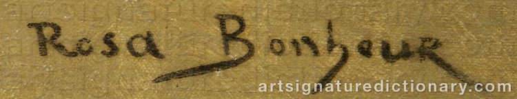Signature by Rosa BONHEUR