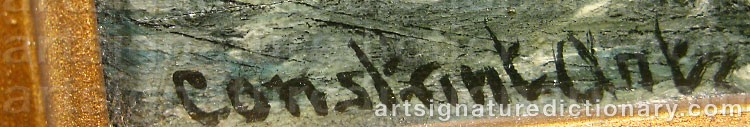 Authentic signature by David Adolf Constant ARTZ on  artwork