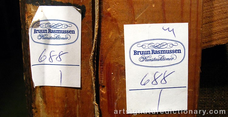 Close-up details showing Oluf HØST signature forgery characteristics