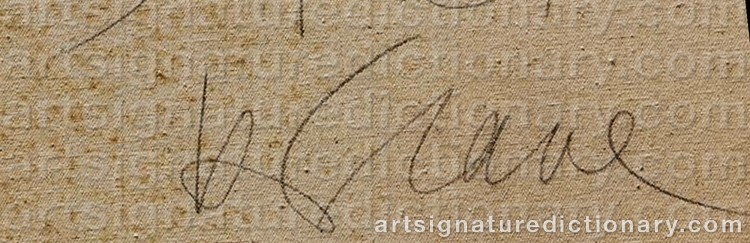 Authentic signature by Horst TRAVE on Painting/Watercolour artwork