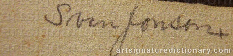 Signature by Sven JONSON