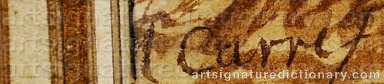 Authentic signature by Michiel CARRÉE on  artwork