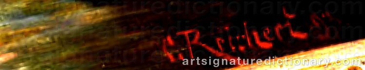 Authentic signature by Carl REICHERT on Painting/Watercolour artwork