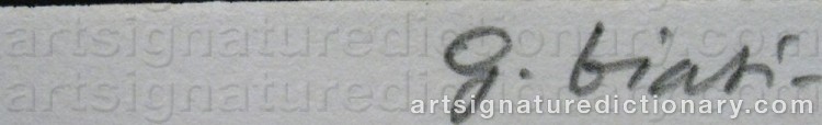 Authentic signature by Guido BIASI on artwork