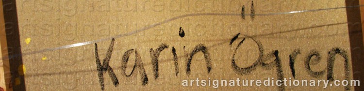 Signature by Karin ÖGREN