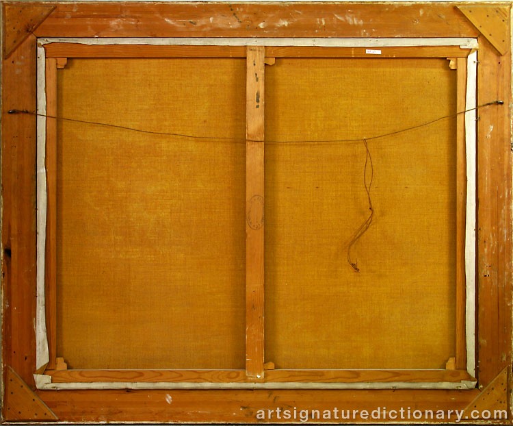 Close-up details showing Oscar TÖRNÅ signature forgery characteristics