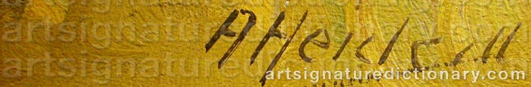 Signature by Arthur HEICKELL