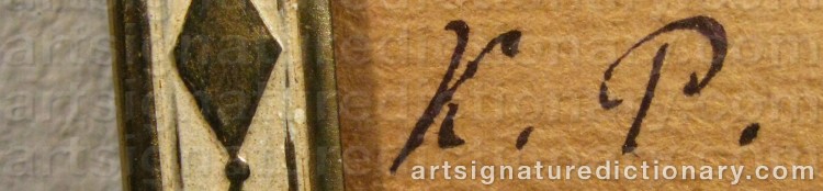 Authentic signature by Konstantin Ivanovich RUDAKOV on artwork