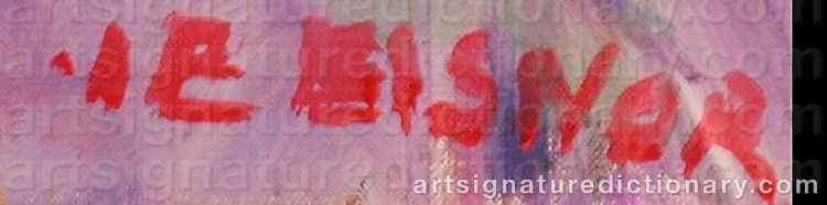 Authentic signature by Ib EISNER on artwork