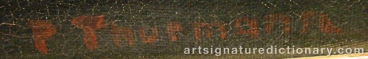 Authentic signature by Peder Cappelen THURMANN on artwork