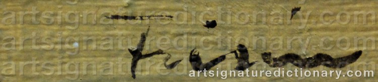 Authentic signature by Vera FRISÉN on  artwork