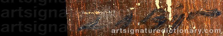 Authentic signature by Leon BIJU on  artwork