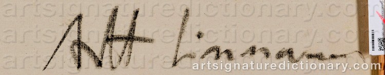 Authentic signature by Antti LINNOVAARA on Painting/Watercolour artwork