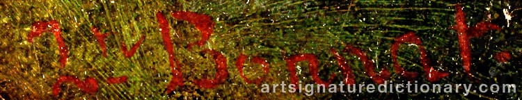 Authentic signature by Léon Joseph Florentin BONNAT on  artwork