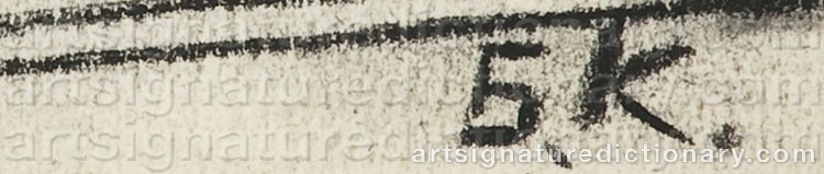 Authentic signature by Boris Danilovitch KOROLEV on  artwork