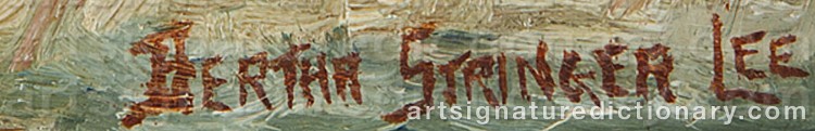 Authentic signature by Bertha Stringer LEE on Painting/Watercolour artwork