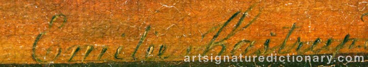 Authentic signature by Emilie KASTRUP on  artwork
